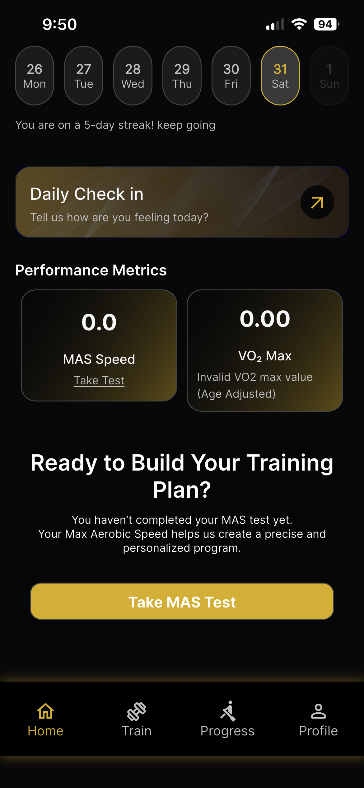 Condition Pro homescreen