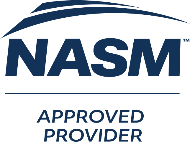 Official NASM continuing education approved provider graphic